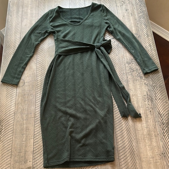 Dresses & Skirts - Dark Green Sweater Dress